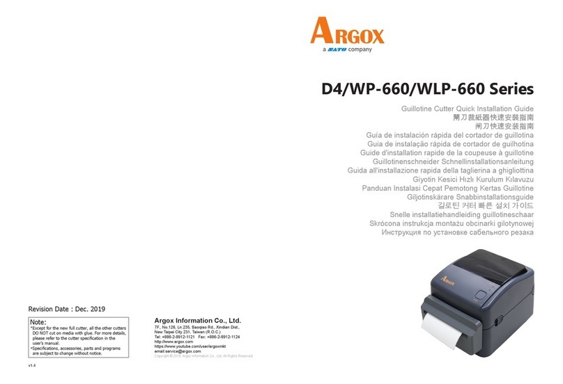 SATO Argox D4 Series Quick installation guide