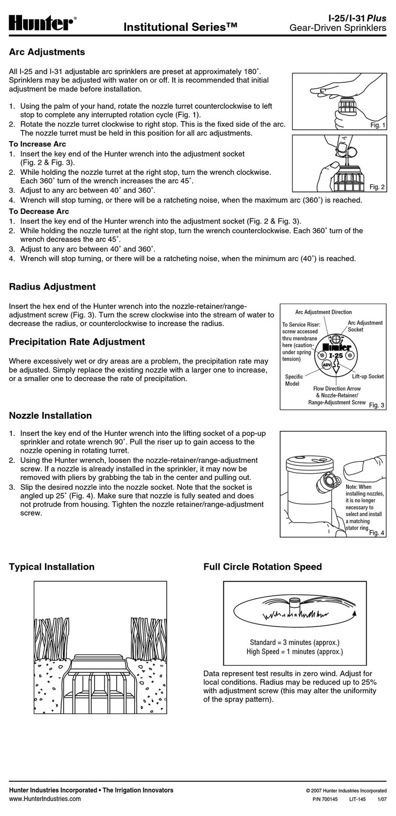 Hunter I-31 Plus User manual