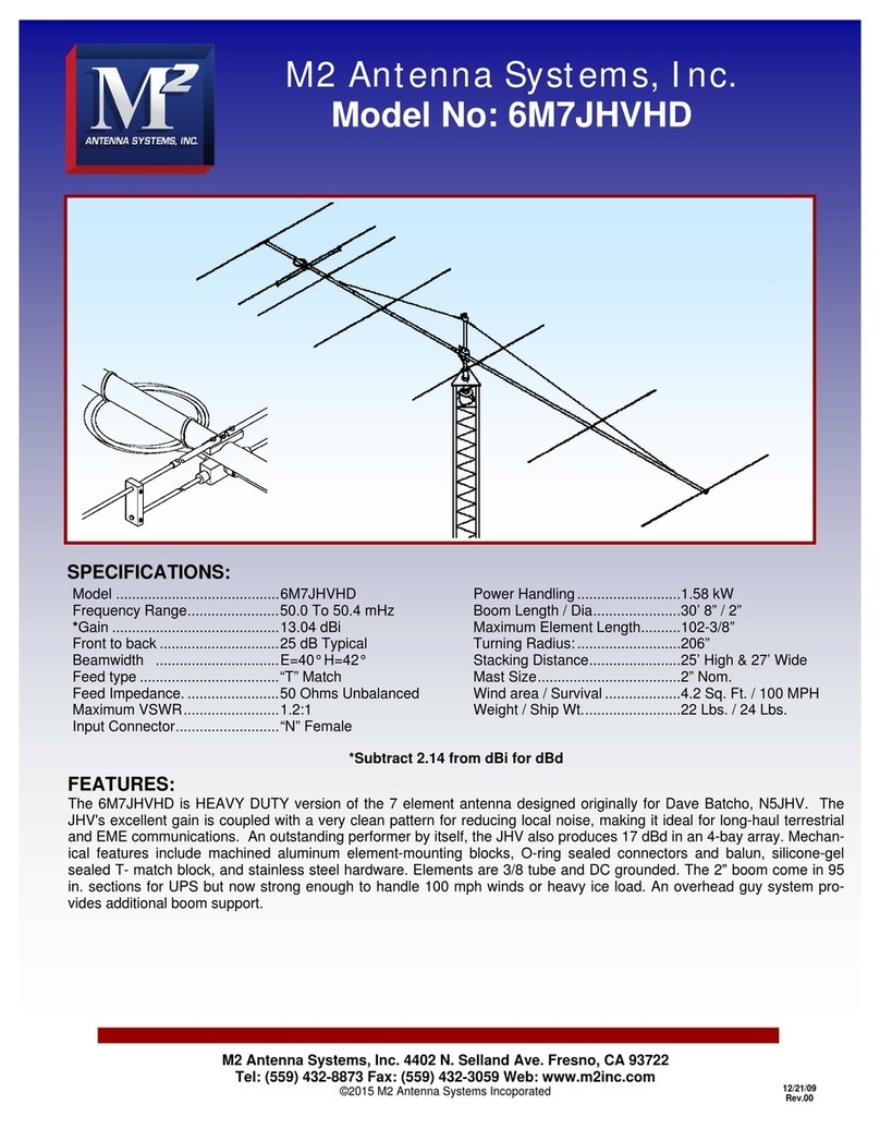 M2 Antenna Systems 6M7JHVHD User manual