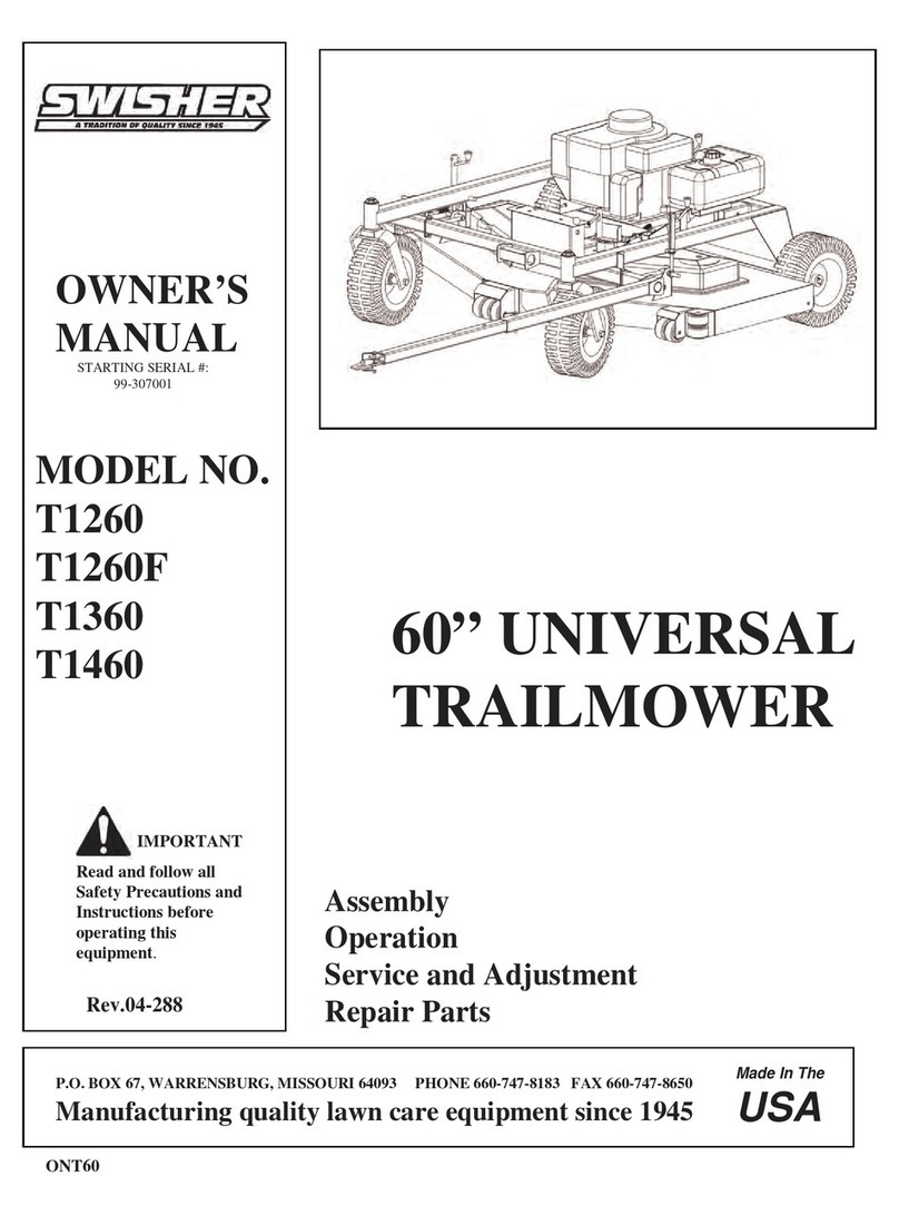 Swisher T1260F User manual Swisher T1260F User manual