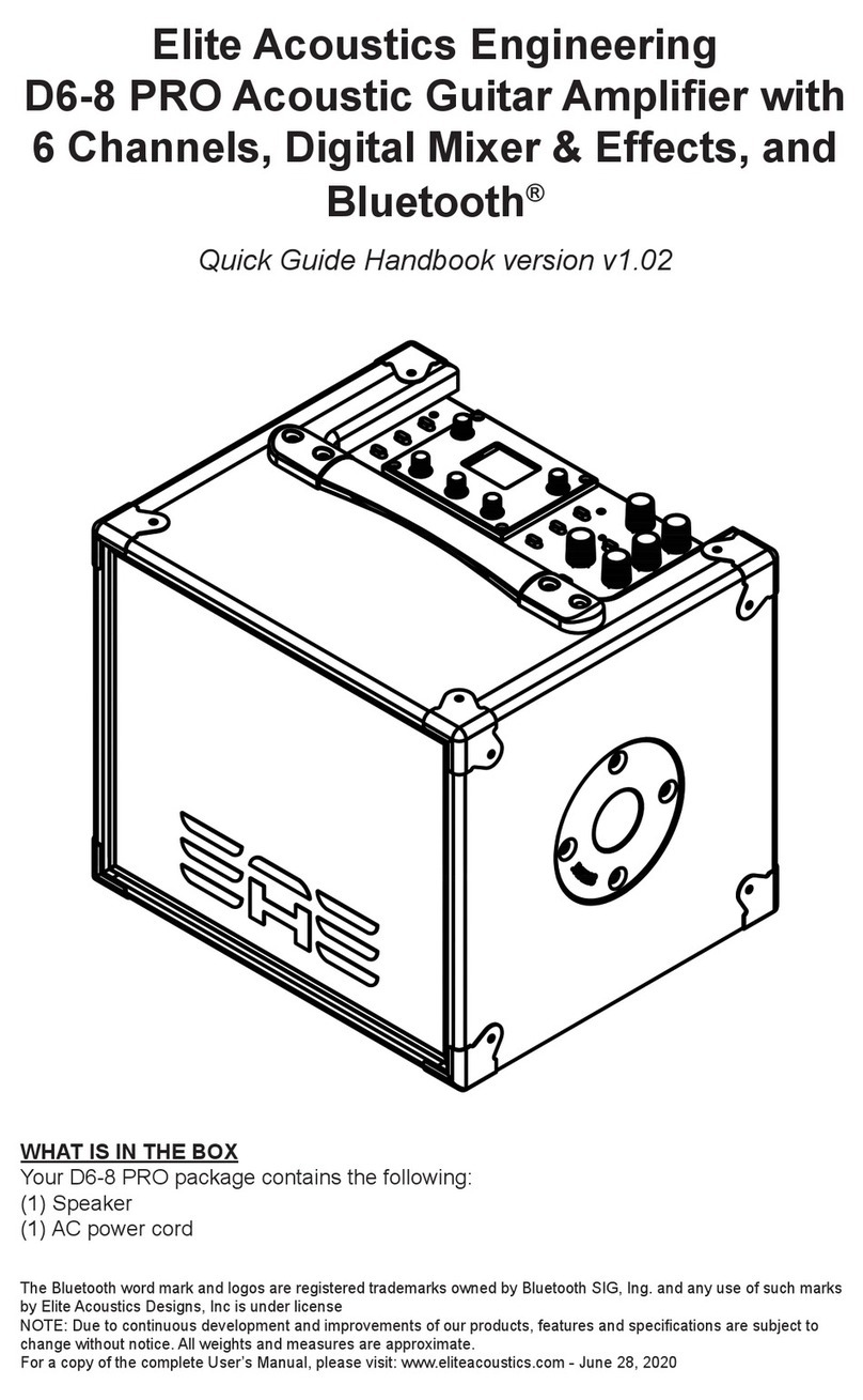 Elite Acoustics Engineering D6-8 PRO Quick guide handbook
