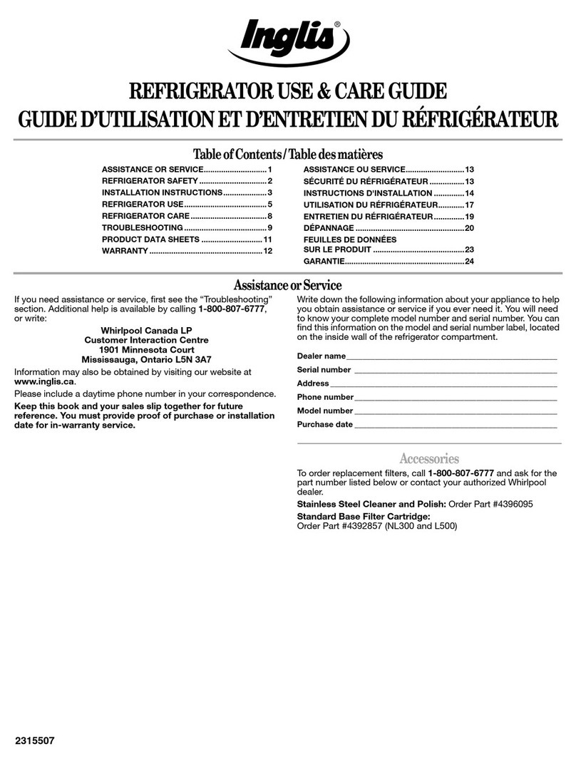 Inglis IMQ225300 User manual