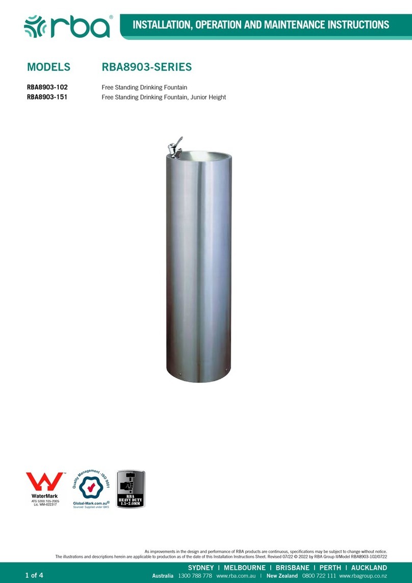 rba RBA8903 Series Installation, operation and maintenance instructions