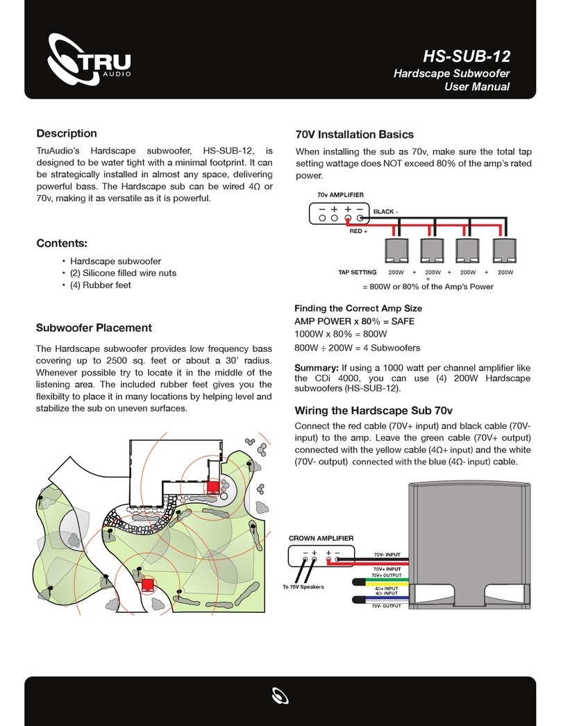 TRU Audio HS-SUB-12 user manual
