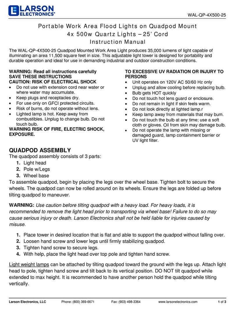 Larson Electronics WAL-QP-4X500-25 instruction manual