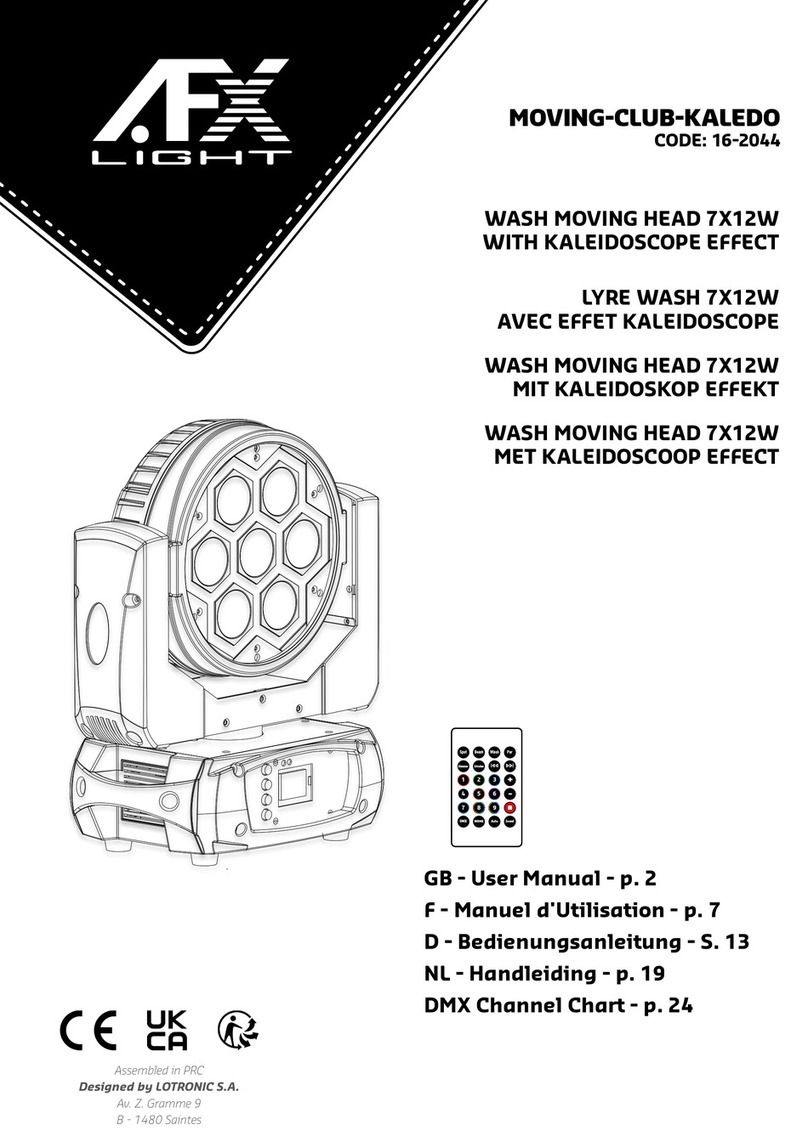 LOTRONIC afx light MOVING-CLUB-KALEDO user manual