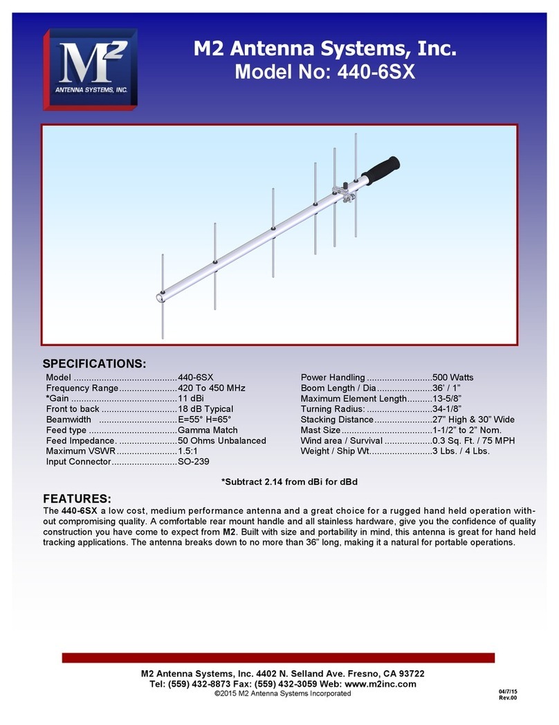 M2 Antenna Systems 440-6SX User manual