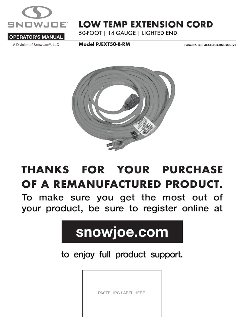 SNOWJOE SUNJOE PJEXT50-B-RM Operator's manual