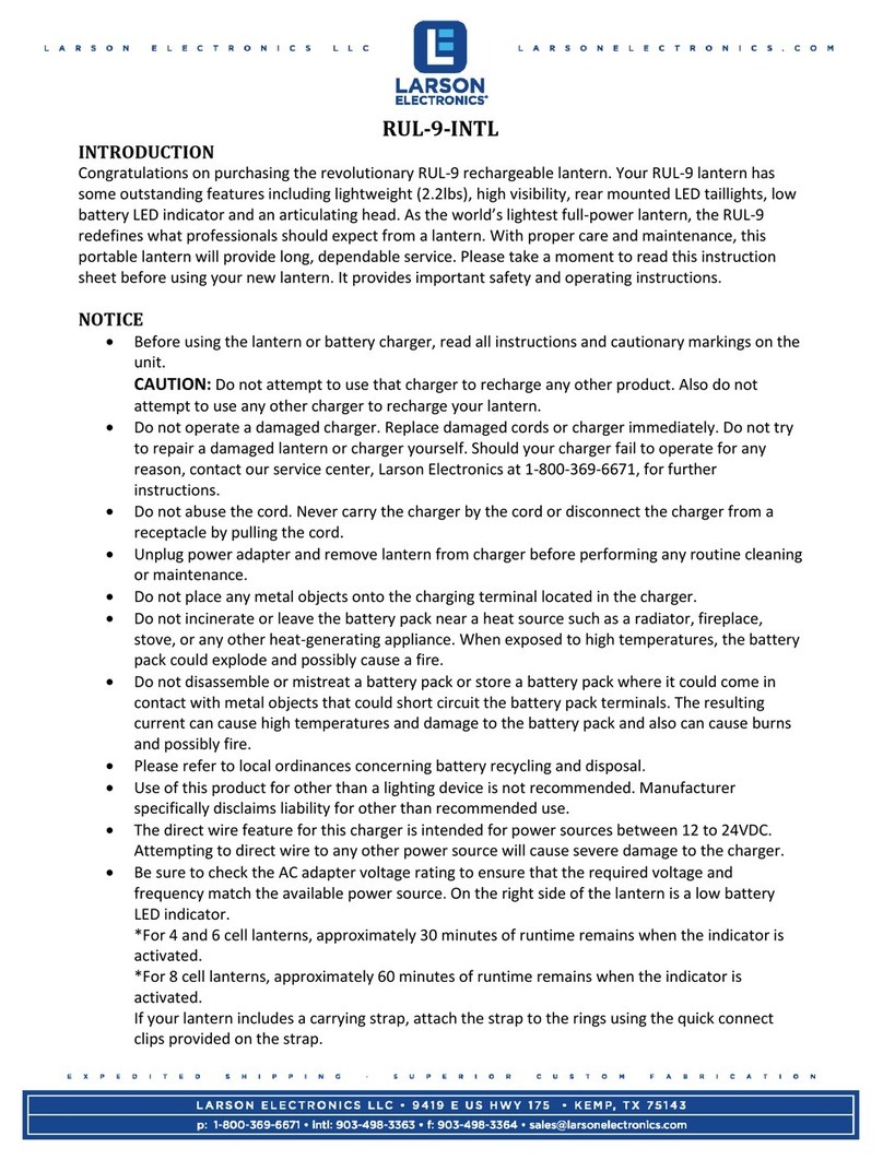 LARSON RUL-9-INTL User manual
