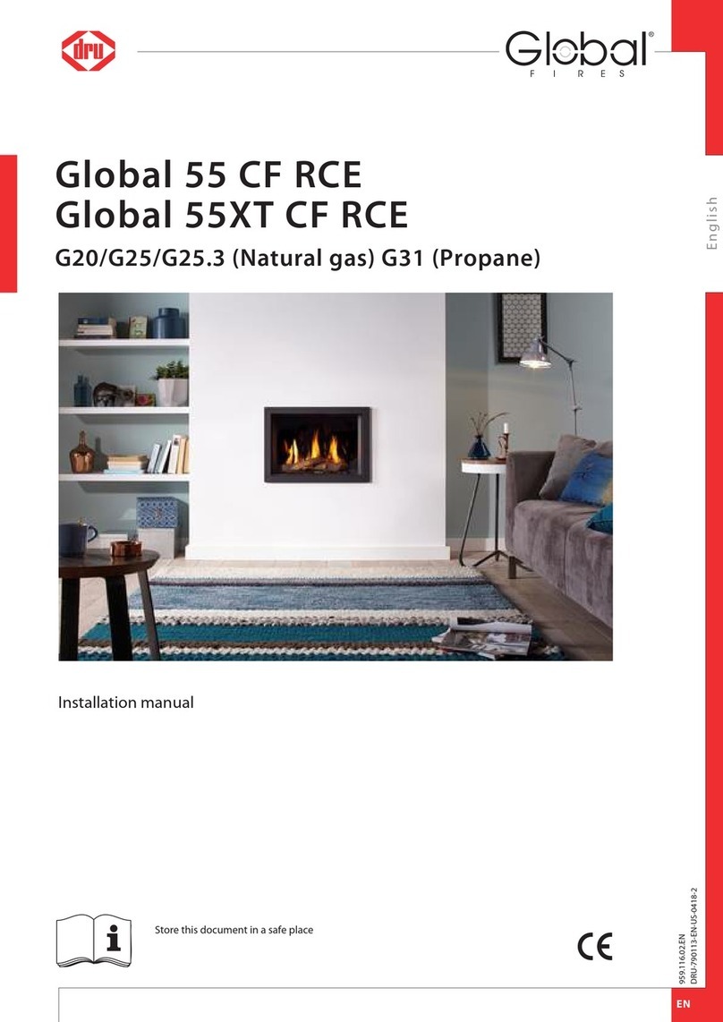 Dru Global Fires Global 55 CF RCE installation manual Dru Global Fires Global 55 CF RCE installation manual