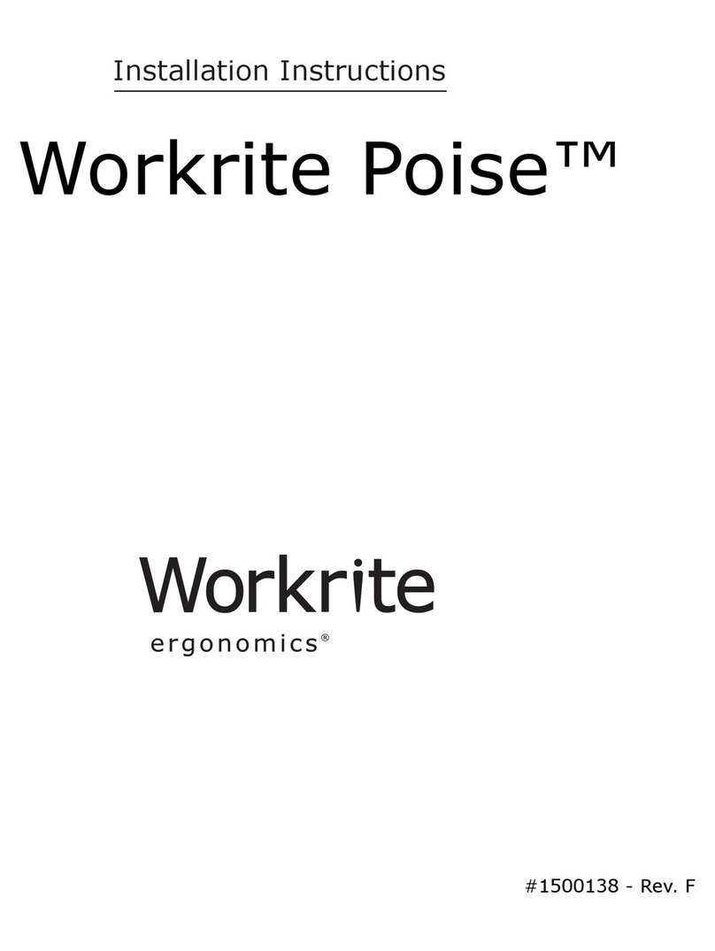 Workrite Ergonomics Poise PA1000 installation instructions