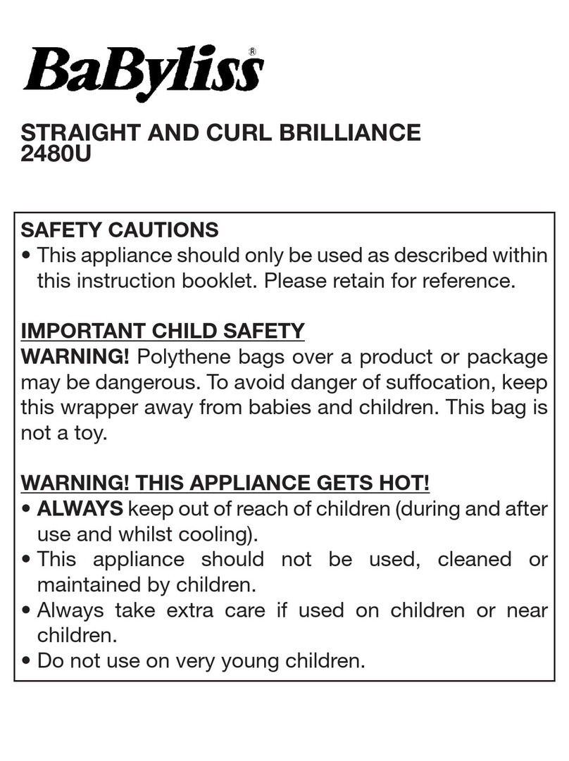 BaByliss STRAIGHT AND CURL BRILLIANCE User manual
