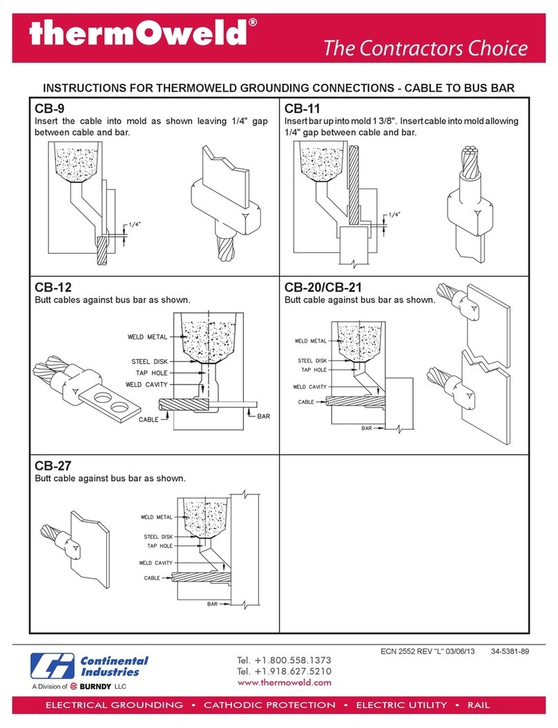 Burndy Continental Industries ThermOweld CB-9 instructions