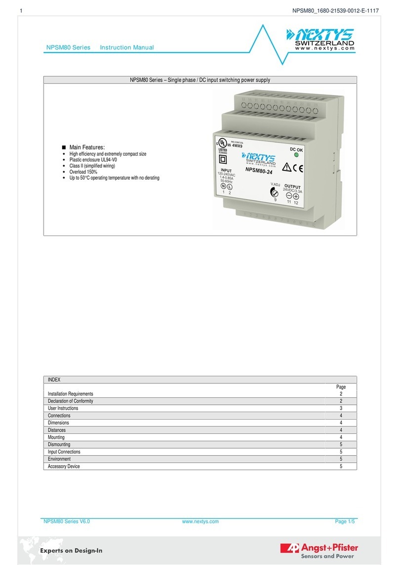 Angst+Pfister nextys NPSM80 Series instruction manual