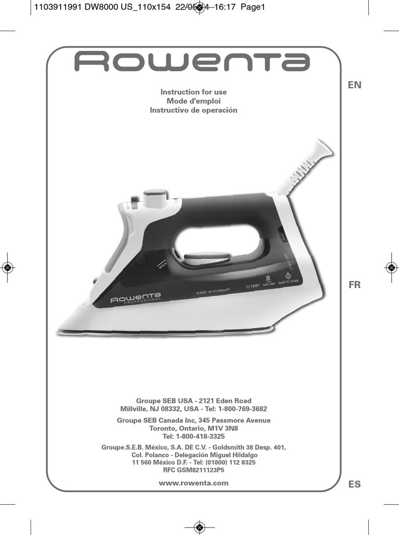 Rowenta PROFESSIONAL DW8050U5 User manual