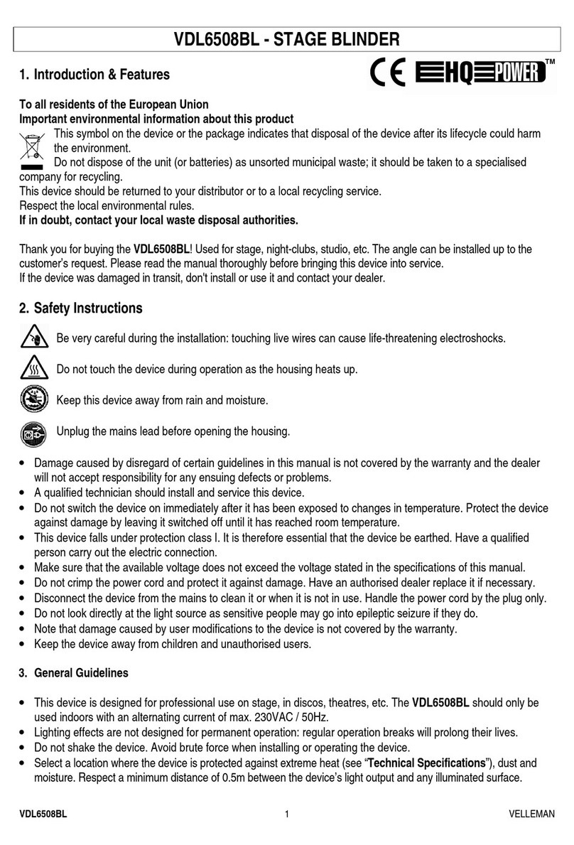 HQ Power VDL6508BL User manual