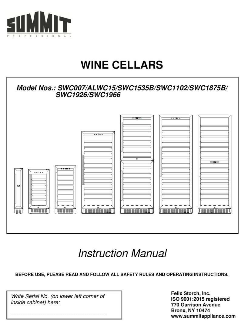 Summit Professional SWC1102 instruction manual