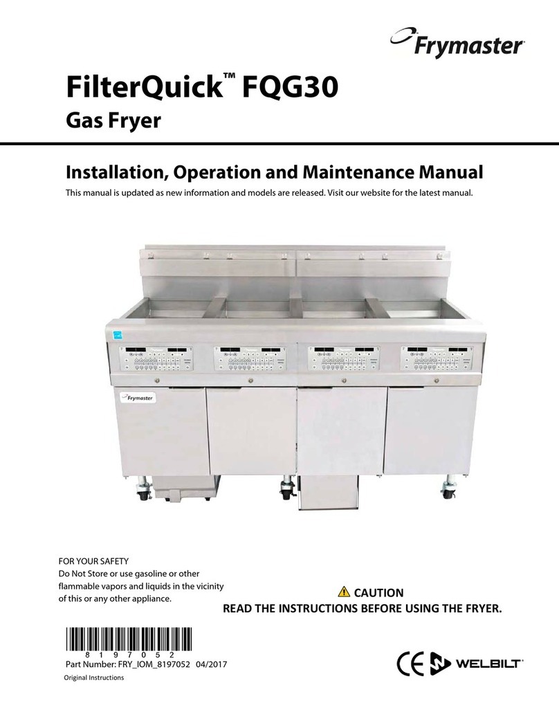 Welbilt Frymaster FilterQuick 3FQG30U Installation, operation and maintenance manual