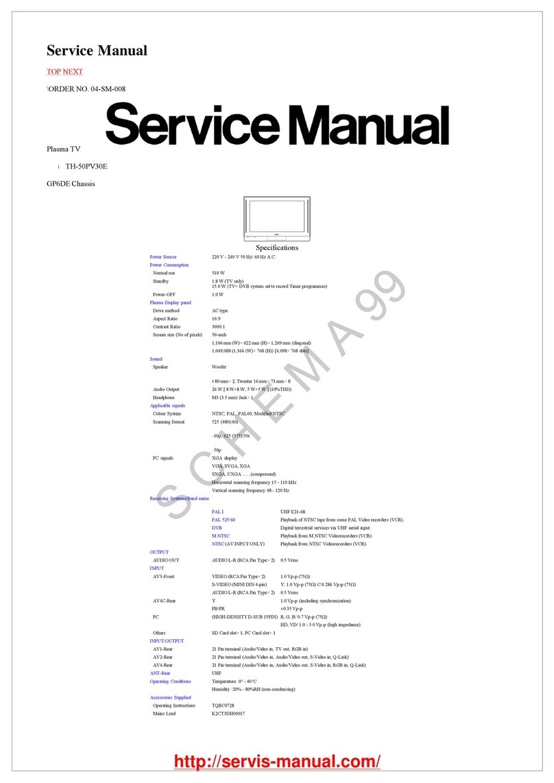 Panasonic TH-50PV30E User manual