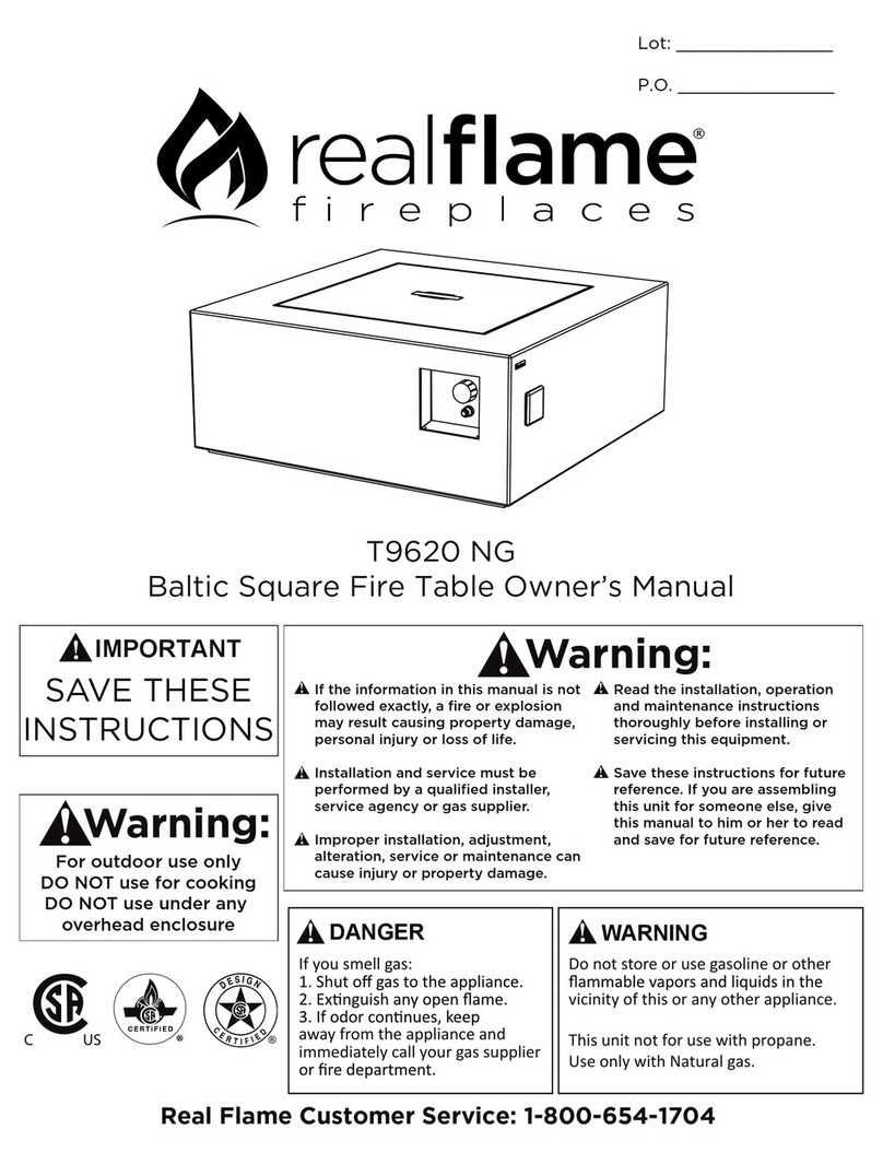 RealFlame Baltic T9620NG User manual RealFlame Baltic T9620NG User manual