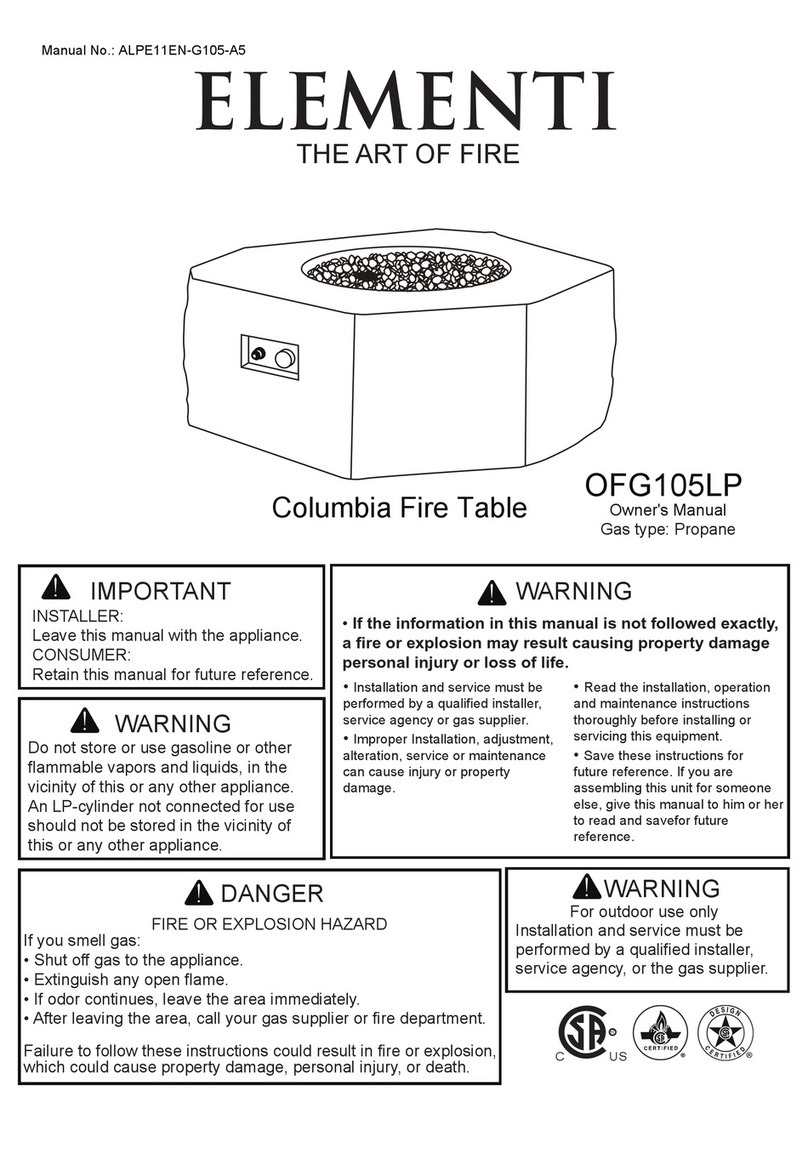ELEMENTI Columbia OFG105LP User manual