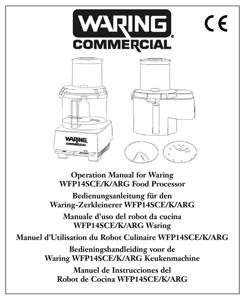 Waring WFP14SCE/K/ARG User manual Waring WFP14SCE/K/ARG User manual