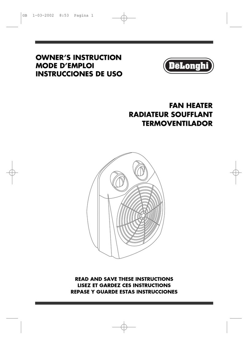 DeLonghi DFH232 Owner's instructions
