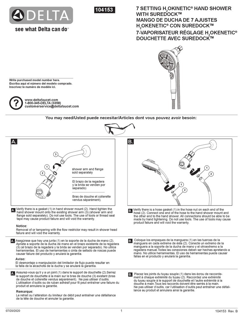 Delta H2Okinetic 75506SN quick start guide