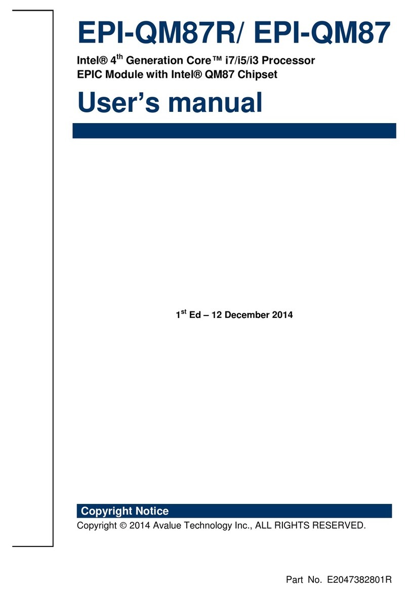 Avalue Technology EPI-QM87R User manual