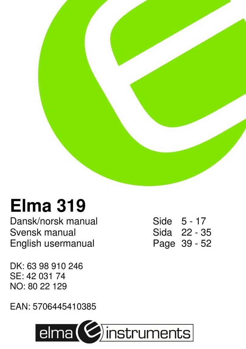 Elma Instruments Elma 319 User manual Elma Instruments Elma 319 User manual