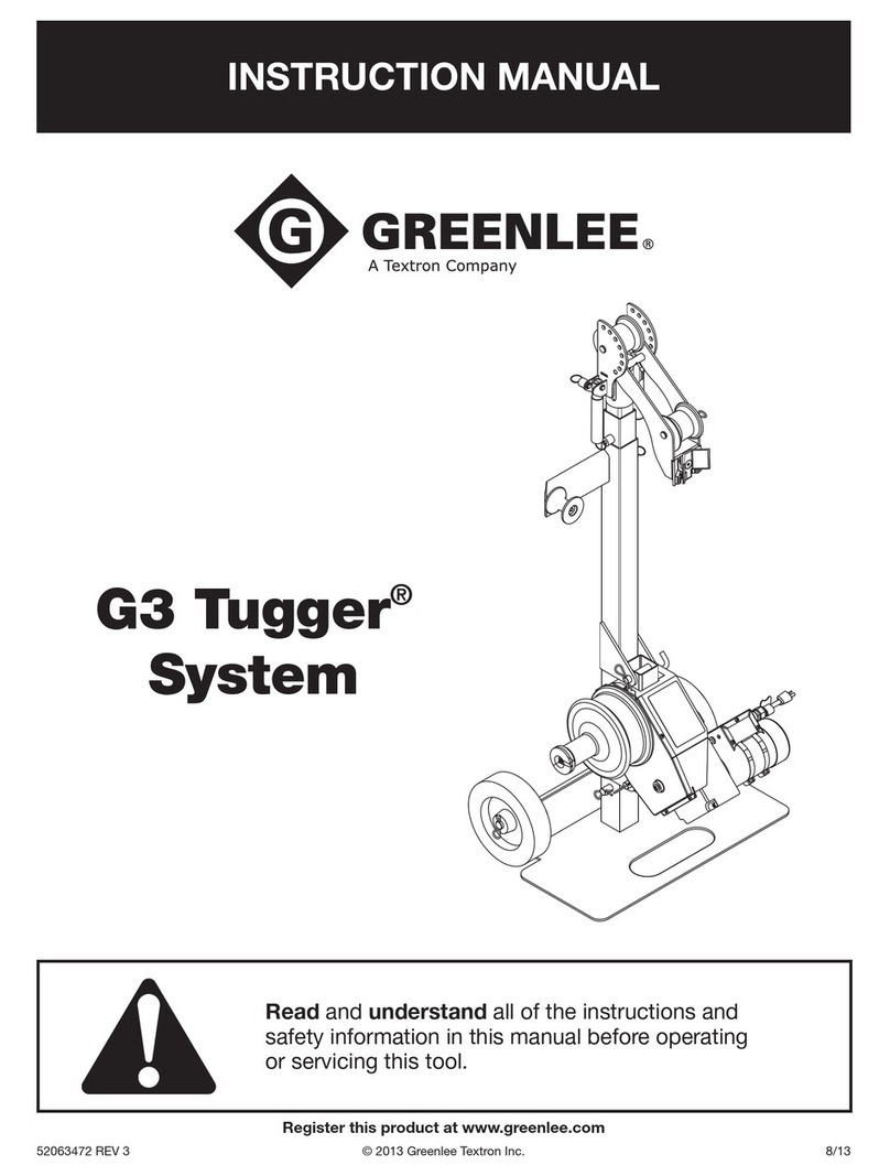 Textron Greenlee G3 Tugger User manual