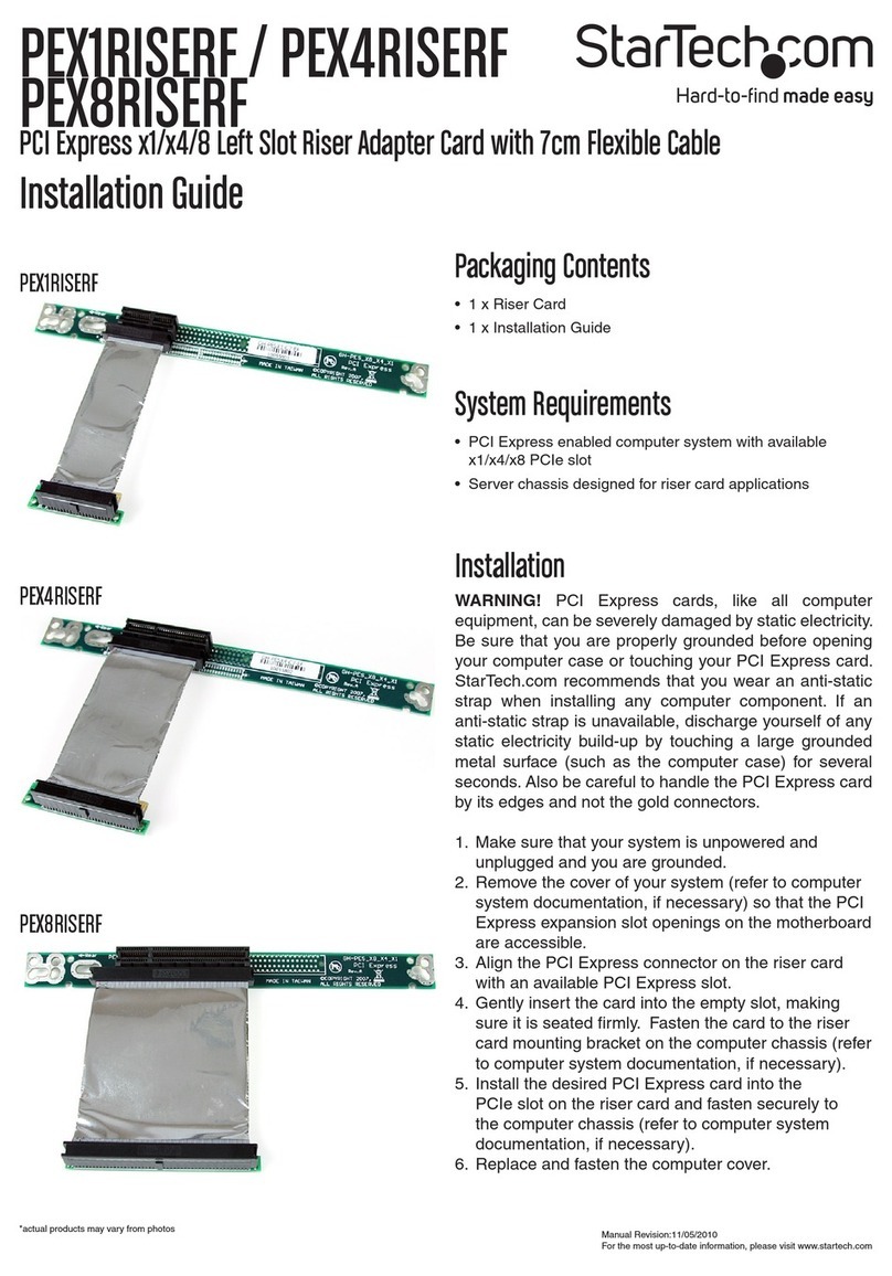 StarTech.com PEX1RISERF installation guide