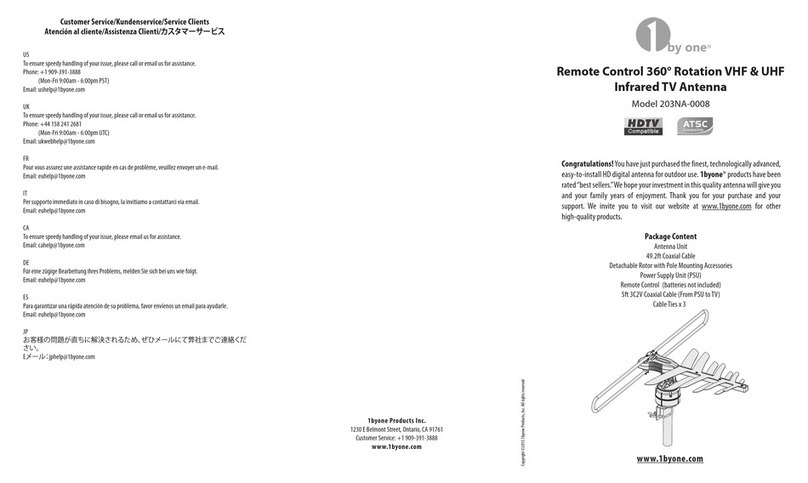 1 BY ONE 203NA-0008 User manual