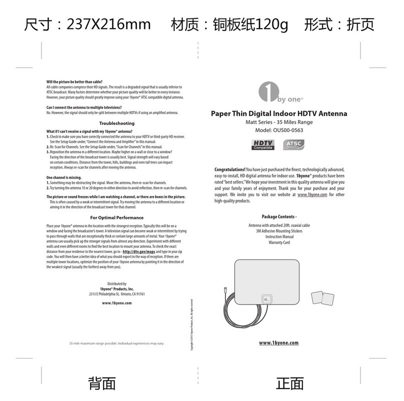 1 BY ONE OUS00-0563 User manual