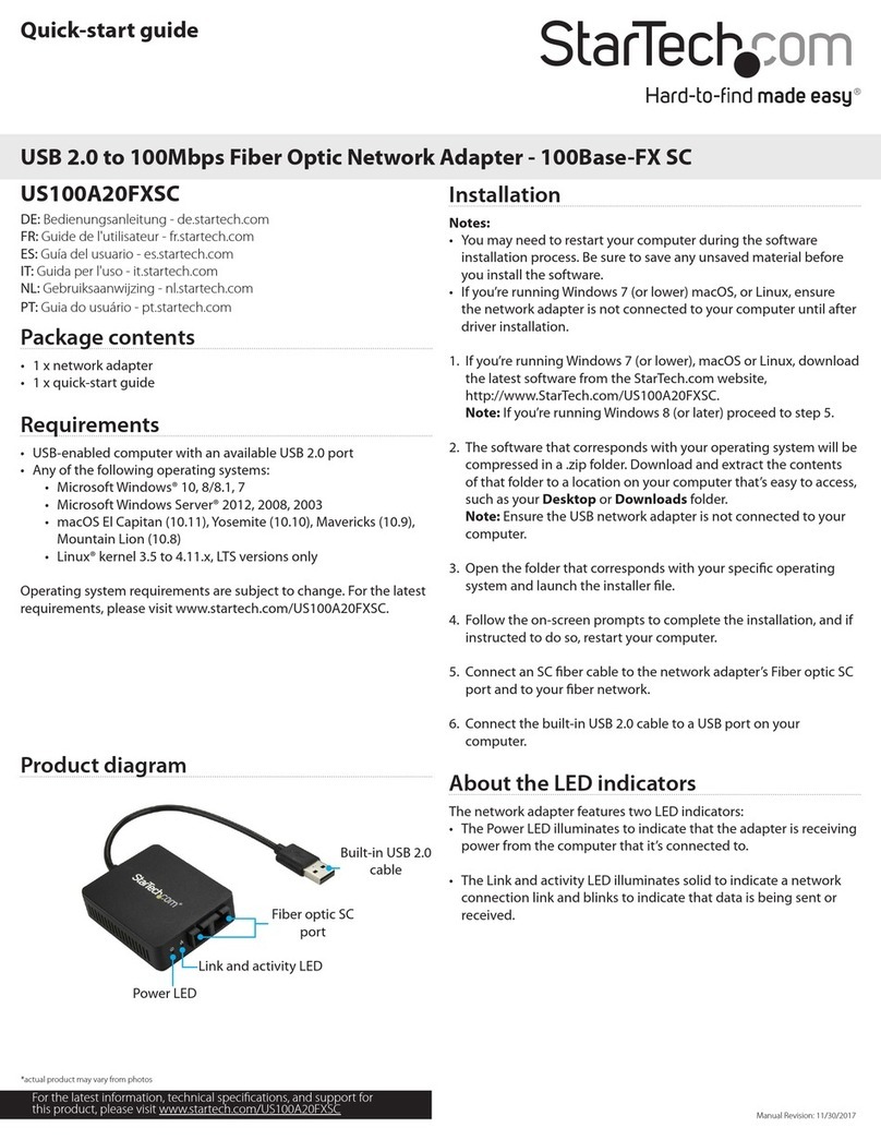 StarTech.com US100A20FXSC User manual