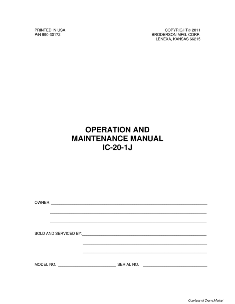 Broderson IC-20-1J Operation and maintenance manual