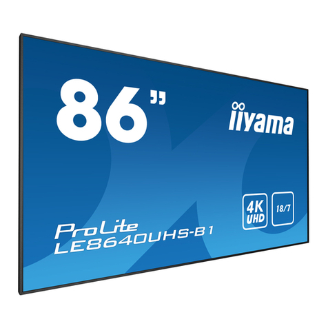 Iiyama ProLite LE8640UHS User manual