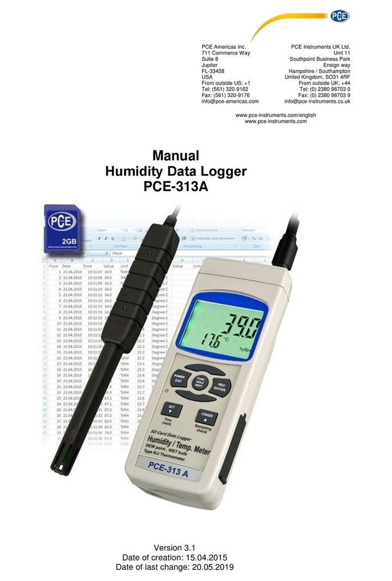 PCE Instruments PCE-313A User manual PCE Instruments PCE-313A User manual