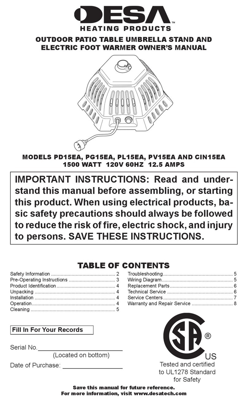 Desa CIN15EA owner's manual