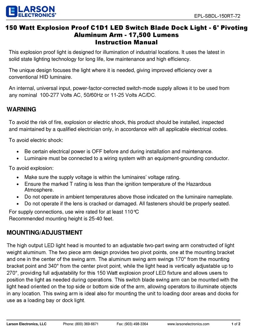 Larson Electronics EPL-SBDL-150RT-72 User manual Larson Electronics EPL-SBDL-150RT-72 User manual