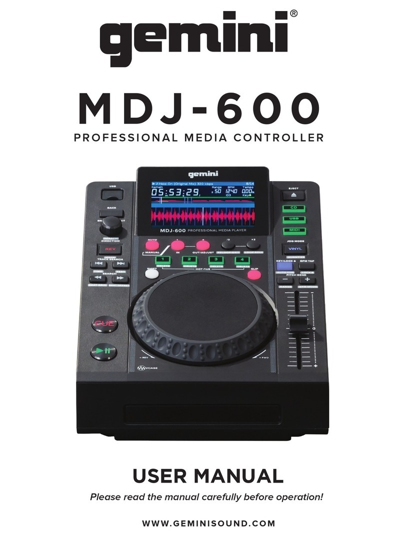 Gemini MDJ-600 user manual