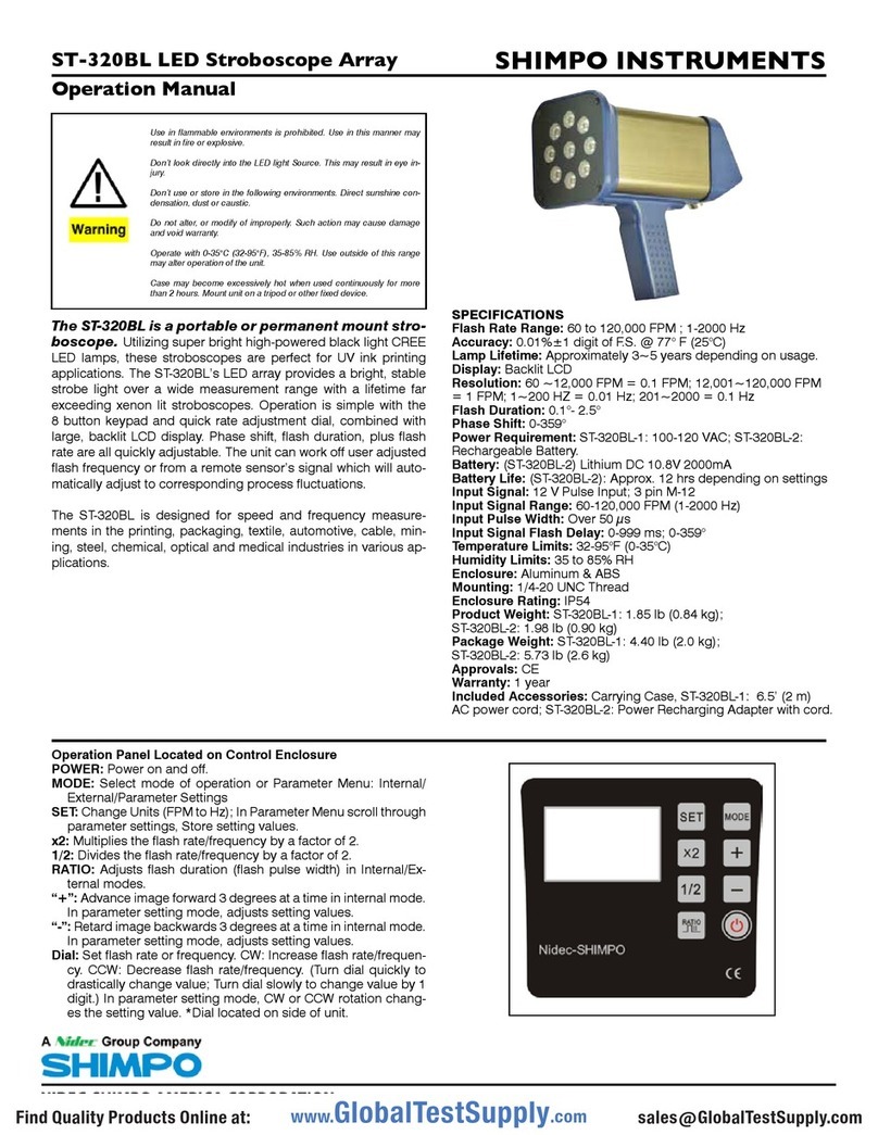 Shimpo Instruments ST-320BL Operation manual