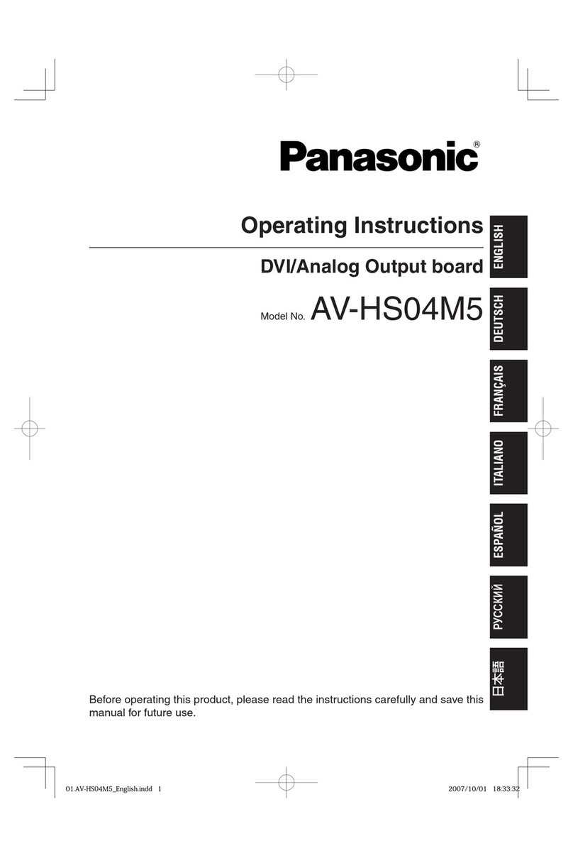 Panasonic AV-HS04M5 User manual