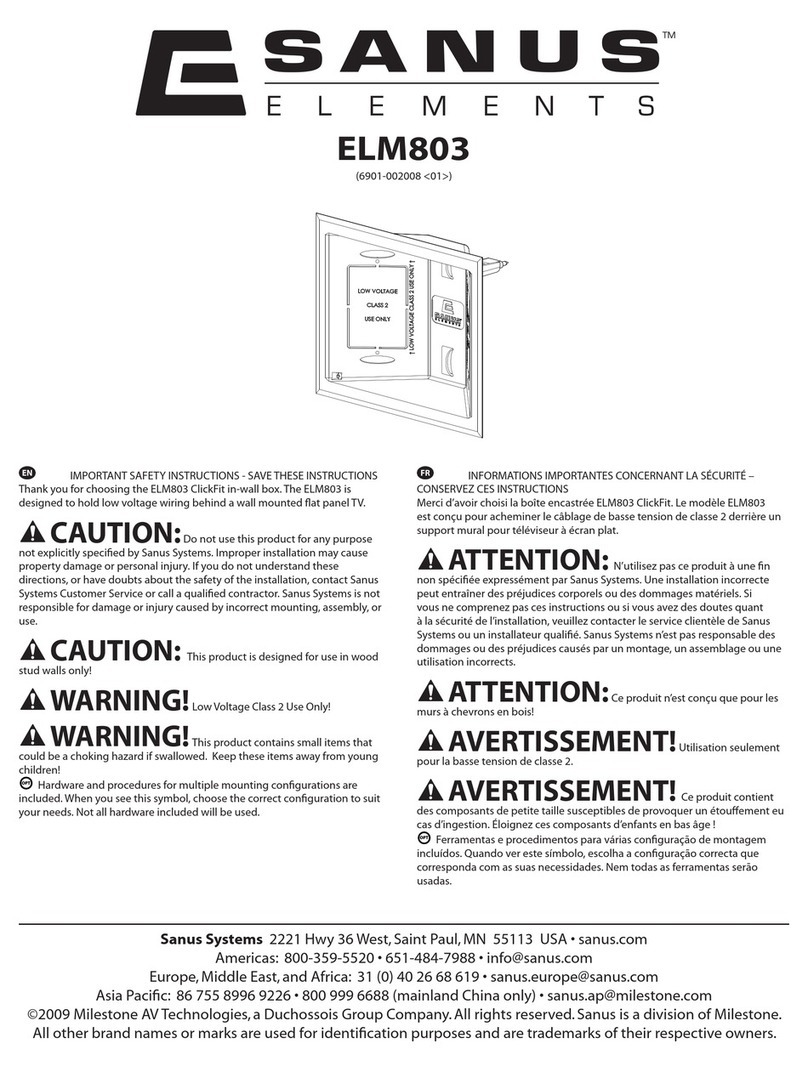 Sanus Elements ELM803 quick start guide