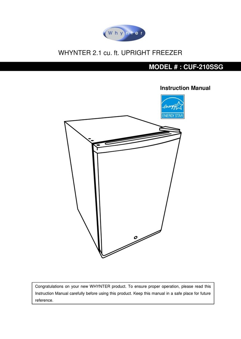 Whynter CUF-210SSG instruction manual