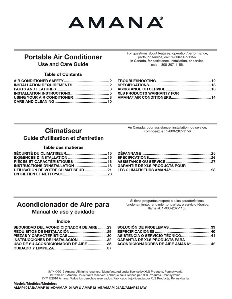Amana AMAP121A User manual