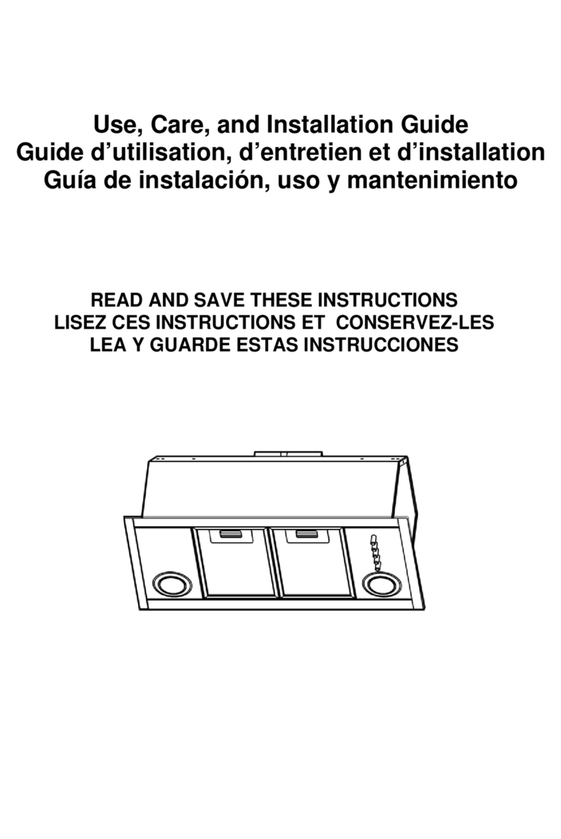 ELICA ECR627SS Use, care and installation guide ELICA ECR627SS Use, care and installation guide