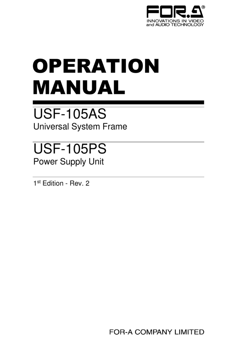 FOR-A USF-105PS Operation manual