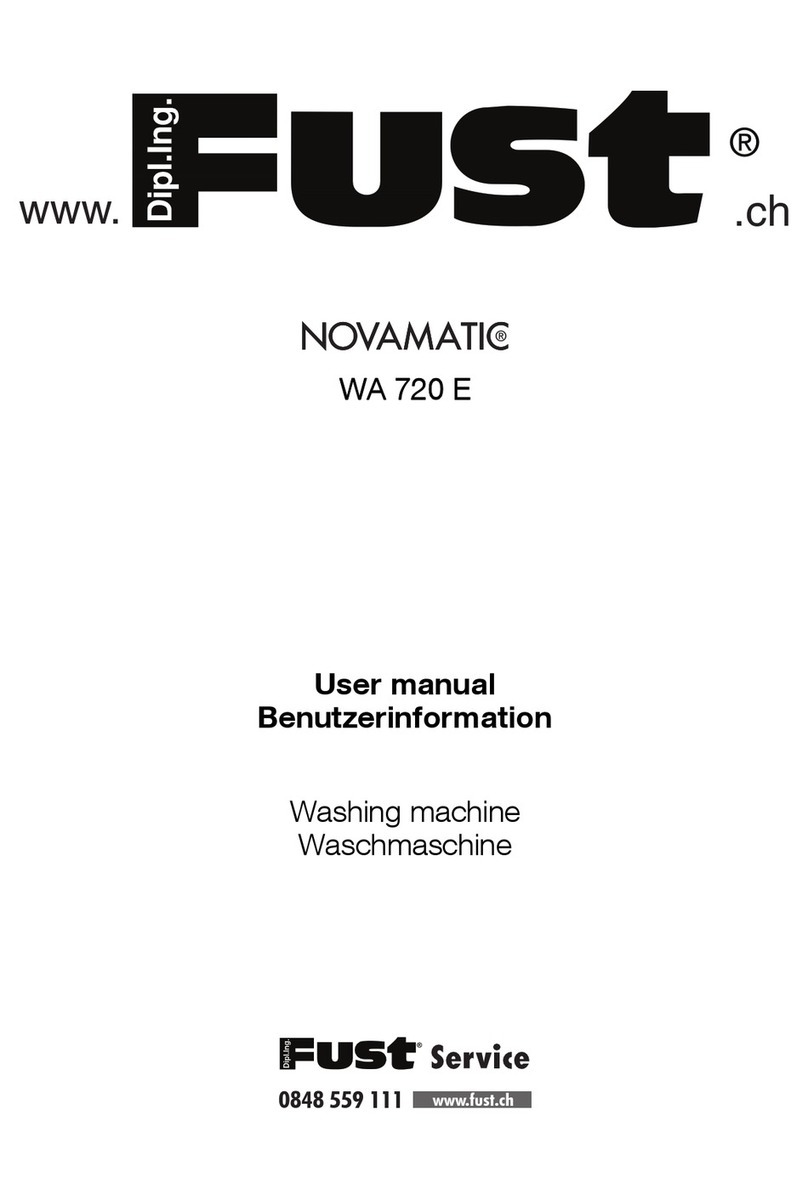 FUST NOVAMATIC WA 720 E User manual