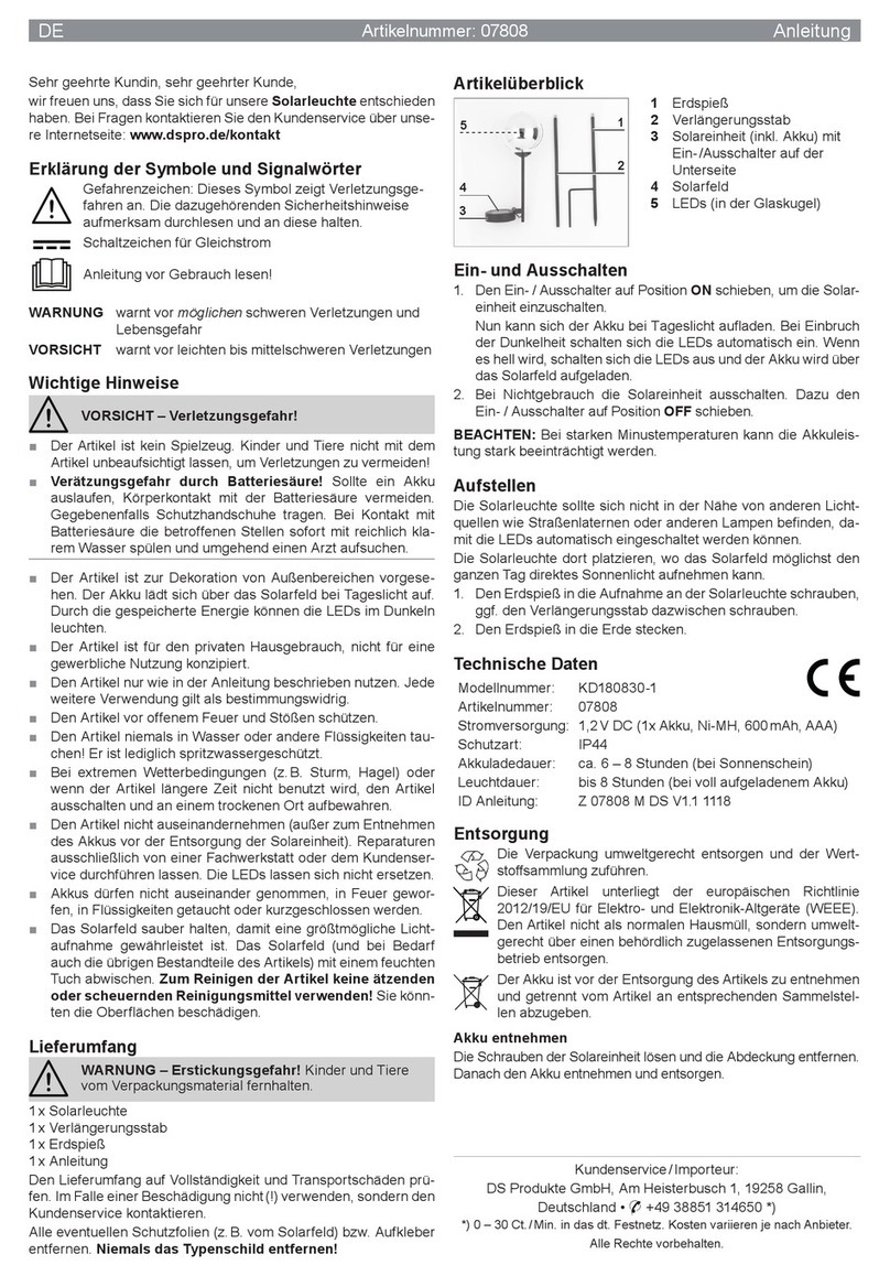 DS Produkte KD180830-1 instructions